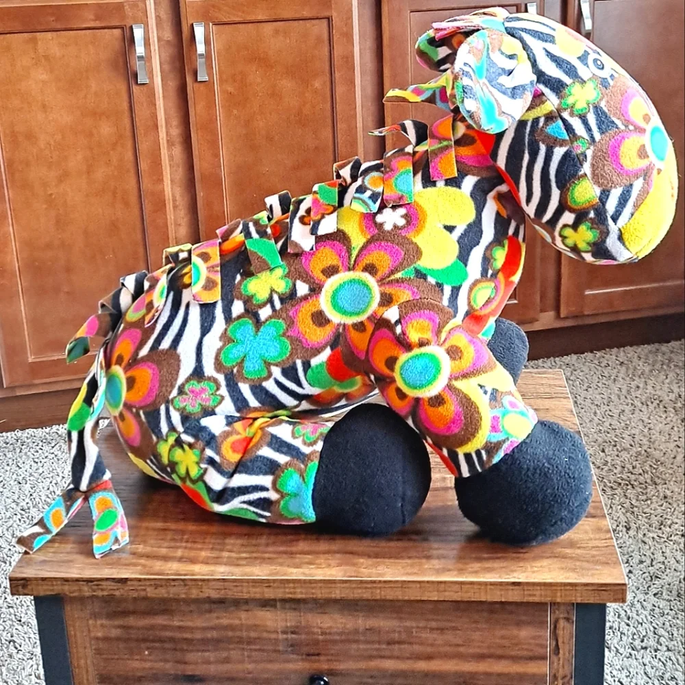 ๐HOST PICK๐ ๐ Melissa and Doug Plush Floral Colors Zelda The Zebra - Picture 3 of 5
